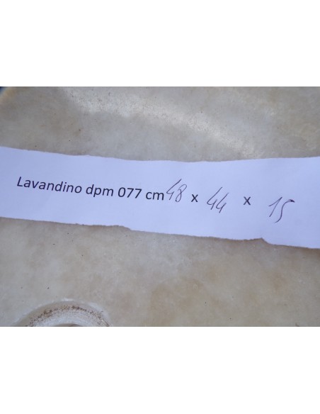 Lavandino in onice trasparente pietra dpm077 cm 48x44x15 crema sasso lavabo sink