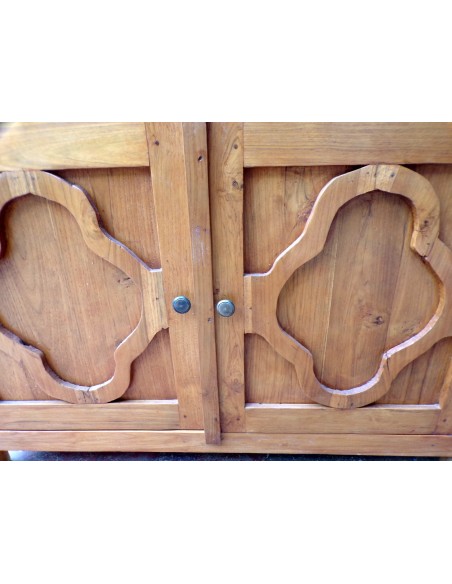 Libreria in legno di teak naturale cm 100x35x200h 2 ante