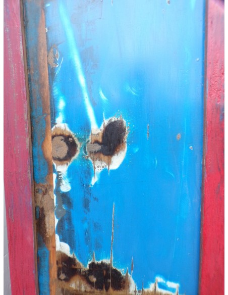 Libreria in teak legno riciclato da imbarcazioni industrial cm 80x40x180h