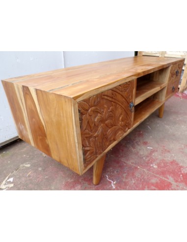 Mobile porta Tv in legno di teak color naturale...