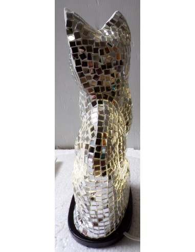 Lampada abatjour gatto cm 30 in resina e...