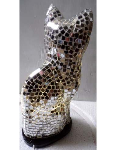 Lampada abatjour gatto cm 30 in resina e...