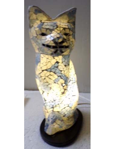 Lampada abatjour gatto cm 30 in resina e...