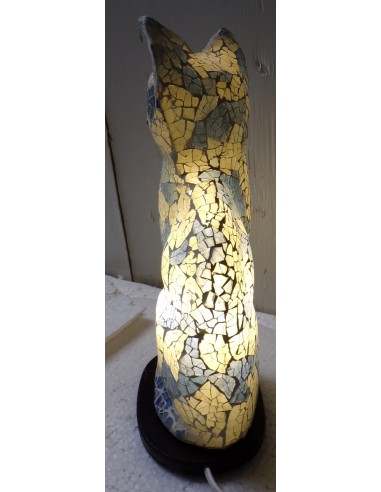 Lampada abatjour gatto cm 30 in resina e...