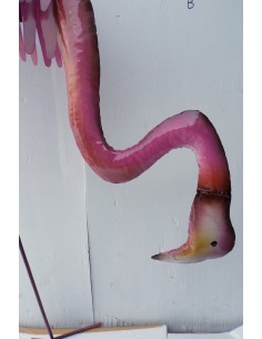 Bellissimo fenicottero rosa in metallo realizzato a mano... 2