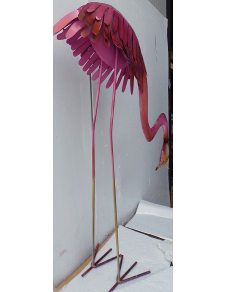 Bellissimo fenicottero rosa in metallo realizzato a mano cm 90 arredo idea regalo
