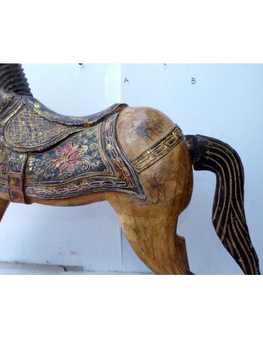Cavallino a dondolo in legno cavallo creato...