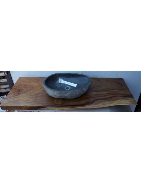 Piano in legno top massello suar o noce indiano per bagno cm 150x50/55x6h tavola D9