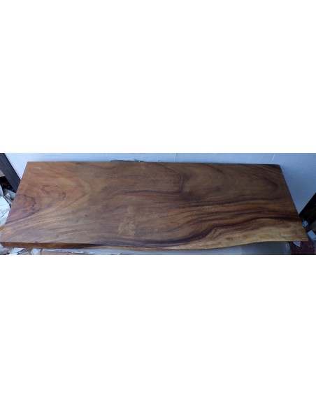 Piano in legno top massello suar o noce indiano per bagno cm 150x50/55x6h tavola D9