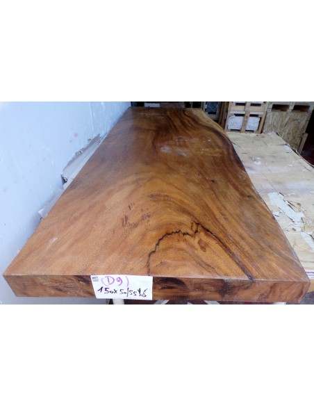 Piano in legno top massello suar o noce indiano per bagno cm 150x50/55x6h tavola D9