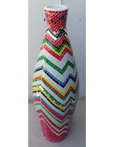 Vaso in ceramica e mosaico di vetro design tipo...