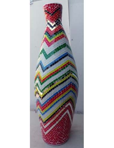 Vaso in ceramica e mosaico di vetro design tipo...