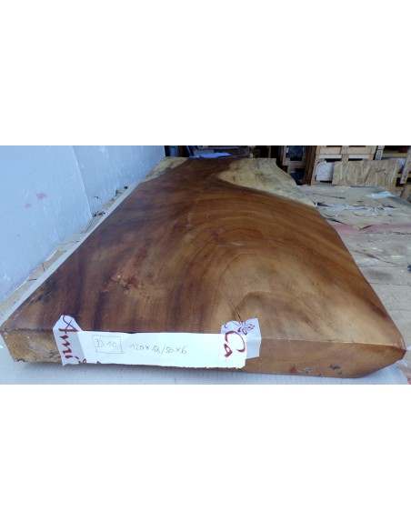 Piano in legno top massello suar o noce indiano per bagno cm 120x48/50x6h tavola D10