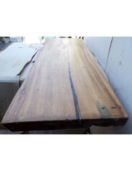 Piano in legno top massello suar o noce indiano per bagno cm 148x51/53x6h tavola D11