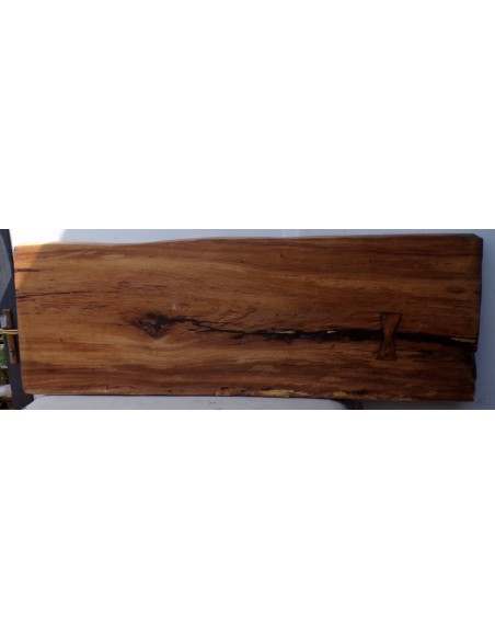 Piano in legno top massello suar o noce indiano per bagno cm 148x51/53x6h tavola D11