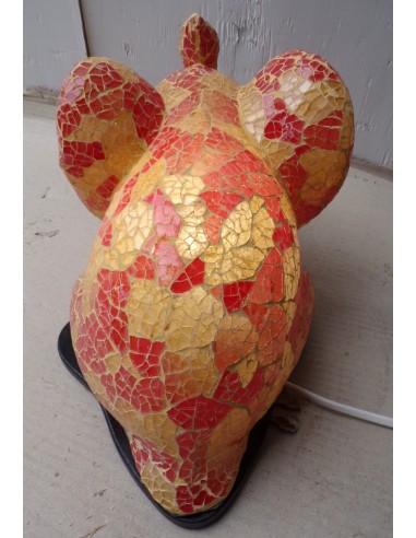 Lampada abatjour Elefante in resina e mosaico...