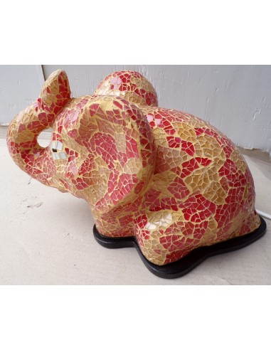 Lampada abatjour Elefante in resina e mosaico...