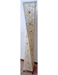 Piantana in resina e conchigila madreperla bianca oro... 2