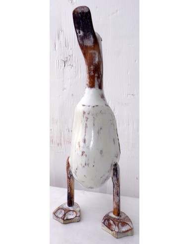 Oca papera in legno veste bianca decapata cm...