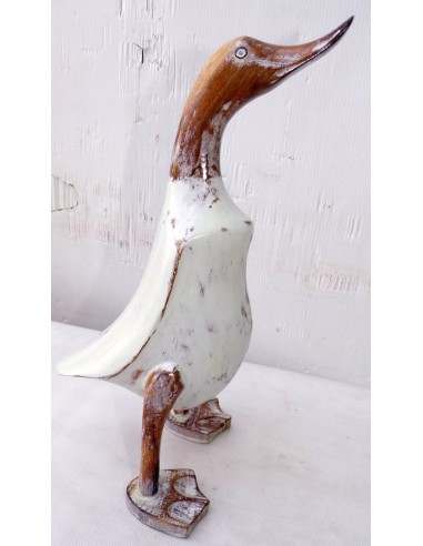 Oca papera in legno veste bianca decapata cm...