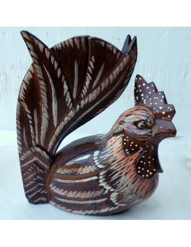 Gallo e Gallina in legno dipinti e creati a...