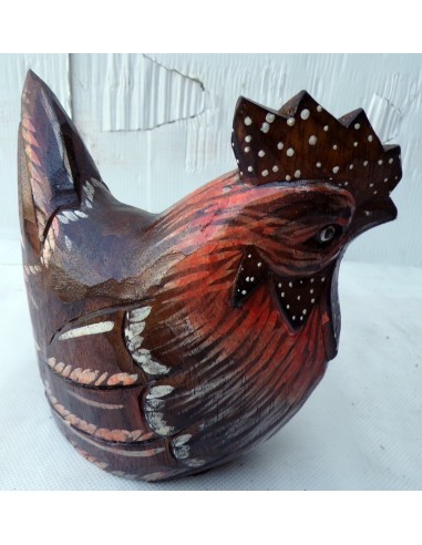 Gallo e Gallina in legno dipinti e creati a...
