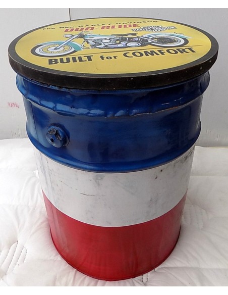 Puff in metallo industrial maggiolino 2cv vespa harley bulli