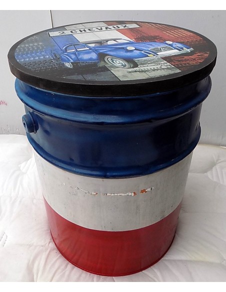 Puff in metallo industrial maggiolino 2cv vespa harley bulli