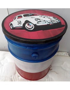 Puff in metallo industrial maggiolino 2cv vespa harley bulli 2