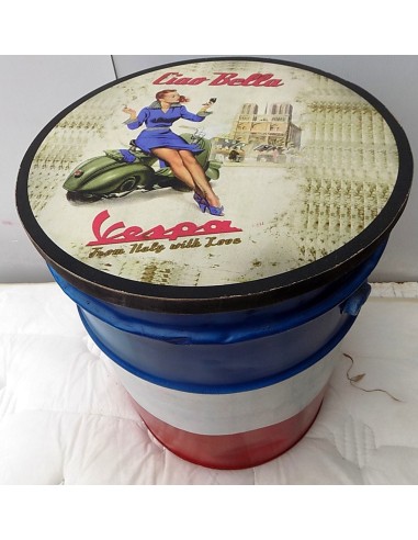 Puff in metallo industrial maggiolino 2cv vespa...