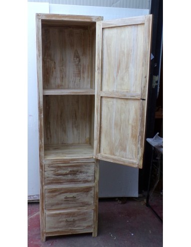 Colonna bagno in Teak massello color decapata...