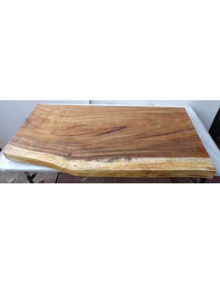 Piano in legno top massello suar o noce indiano per bagno cm 100x45/52x6h tavola D13