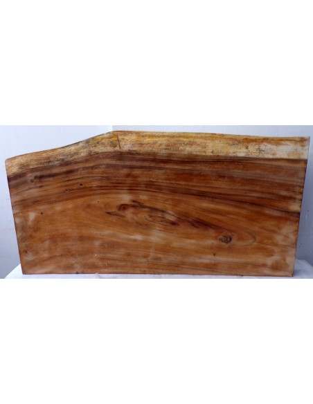 Piano in legno top massello suar o noce indiano per bagno cm 100x45/52x6h tavola D13