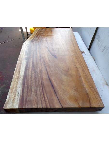 Piano in legno top massello suar o noce indiano per bagno cm 100x45/52x6h tavola D13