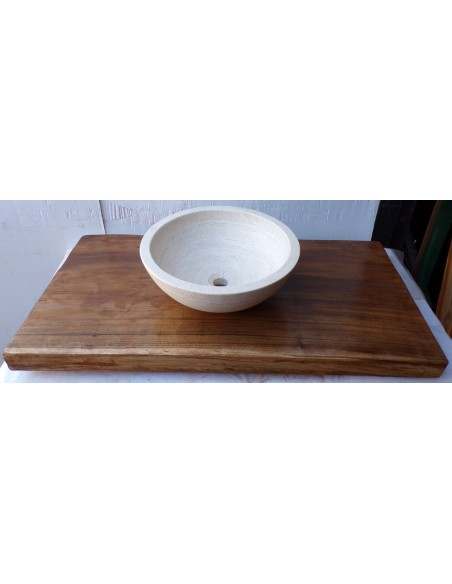 Piano top in legno massello suar o noce indiano OFFERTA per bagno cm 100x50/51x6h tavola D14