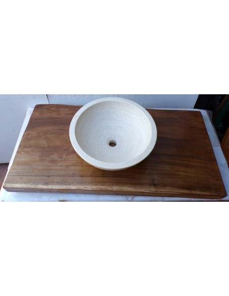 Piano top in legno massello suar o noce indiano OFFERTA per bagno cm 100x50/51x6h tavola D14