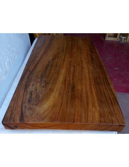 Piano top in legno massello suar o noce indiano OFFERTA per bagno cm 100x50/53x6h tavola D15