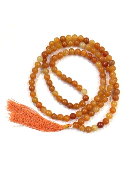JAPA MALA AVVENTURINA PESCA o VERDE preghiera tibetana pietre cristalli veri