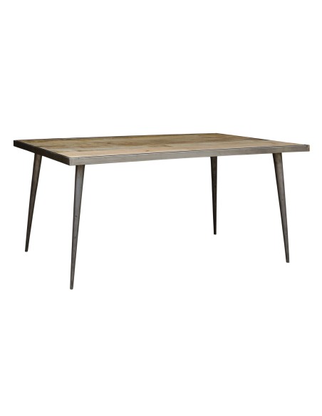 tavolo Industrial in legno e ferro cm 175X90X77 pranzo legno mango