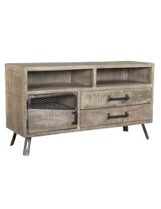 Mobile porta TV industrial vintage legno e ferro cm... 2