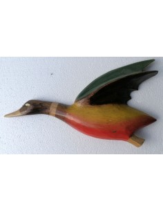 Famiglia di papere in volo germani in legno oca oche... 2