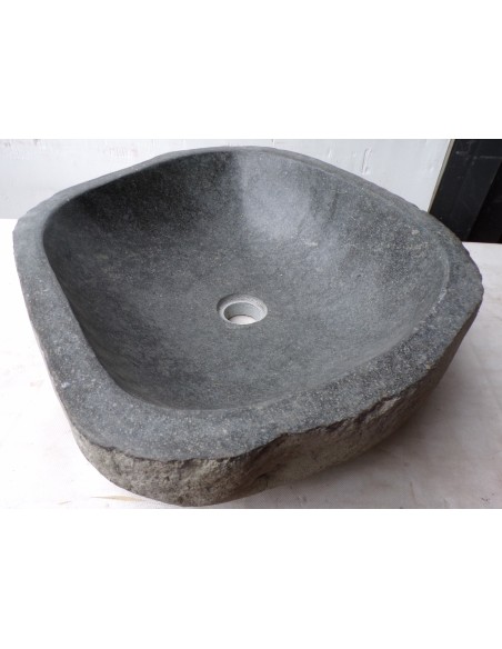Lavandino in pietra di fiume dpm116 cm 57x48x15 river stone sasso lavabo sink bagno