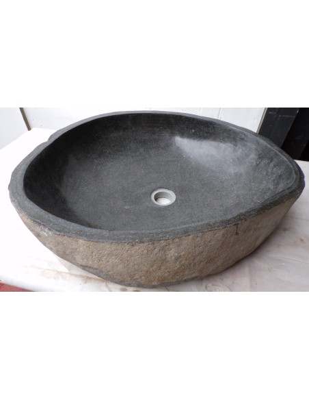 Lavandino in pietra di fiume dpm118 cm 56x49x15 river stone sasso lavabo sink bagno