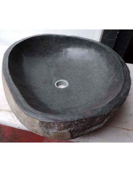 Lavandino in pietra di fiume dpm118 cm 56x49x15 river stone sasso lavabo sink bagno