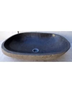 Lavandino in pietra di fiume dpm125 cm 55x38x15 river...