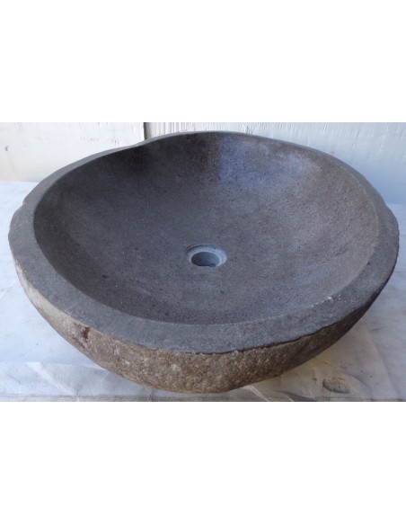 Lavandino in pietra di fiume dpm136 cm 59x44x15 river stone sasso lavabo sink