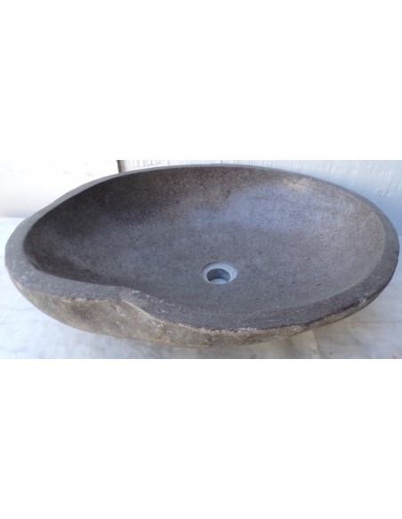 Lavandino in pietra di fiume dpm136 cm 59x44x15 river stone sasso lavabo sink