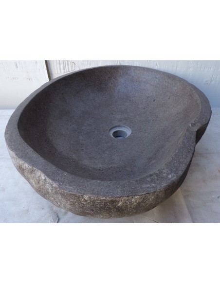 Lavandino in pietra di fiume dpm136 cm 59x44x15 river stone sasso lavabo sink
