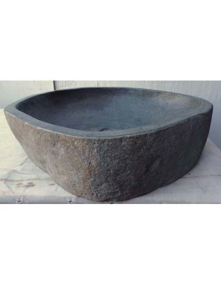 Lavandino in pietra di fiume dpm437 cm 61x52x15 river stone sasso lavabo sink