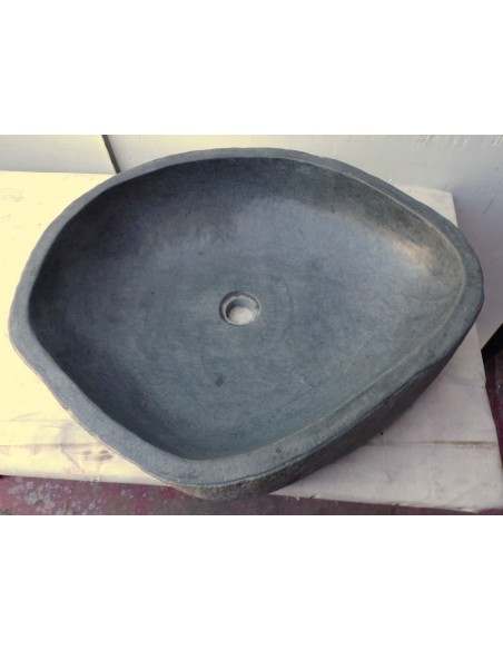 Lavandino in pietra di fiume dpm437 cm 61x52x15 river stone sasso lavabo sink
